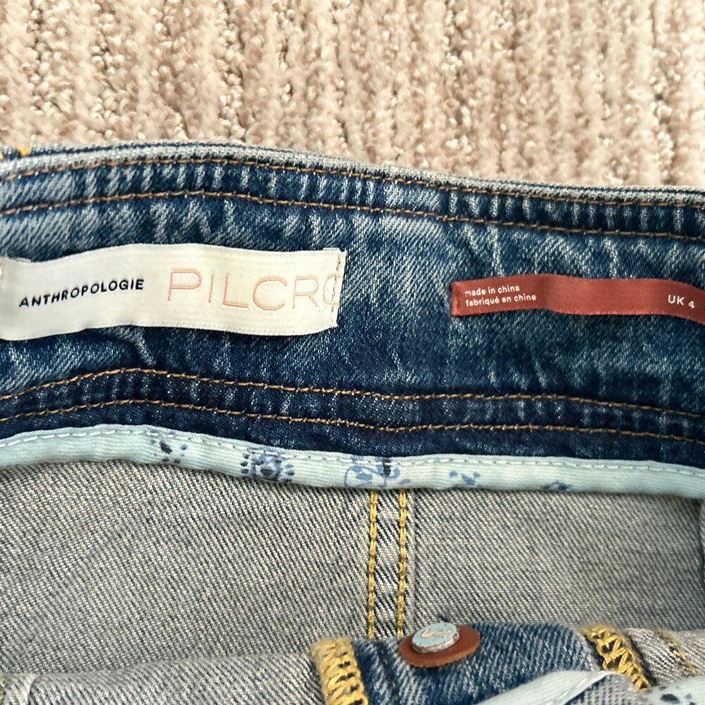 High-Rise Dark Blue Denim Midi Skirt - Unbranded - Picture 5 of 9